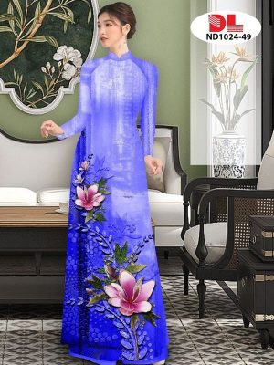 Vải Áo Dài Hoa In 3D AD ND1024 36